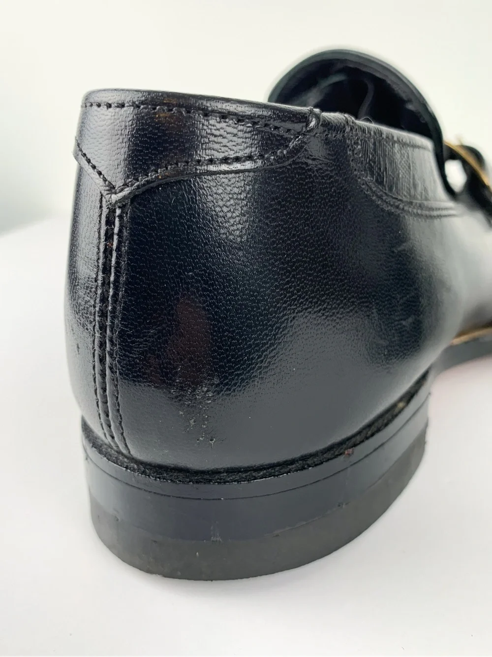 Stacy Adams lizard embossed black leather cap toe monk strap dress shoes size 11